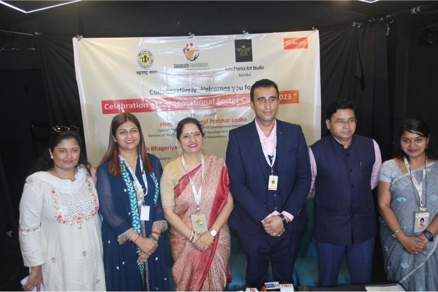 Swanath Foundation celebrates International Foster Care Day, presence of Shreya Bharatiya, Suresh Bhageriya, Atul Kharate, Deepak Diwan, Manoj Panchal