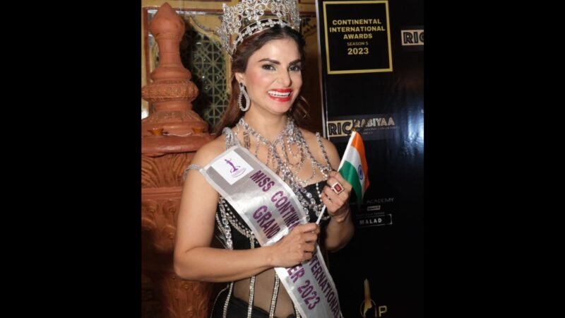 Actress Aastha Rawal crowned with Miss Continental International 2023