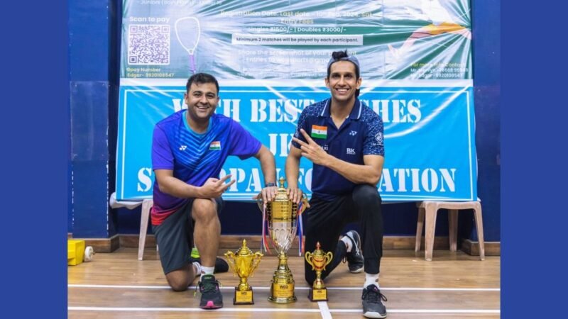 Nikhil and Siddharth from NSCI Club win Double Crowns at the Racketlon National Championship