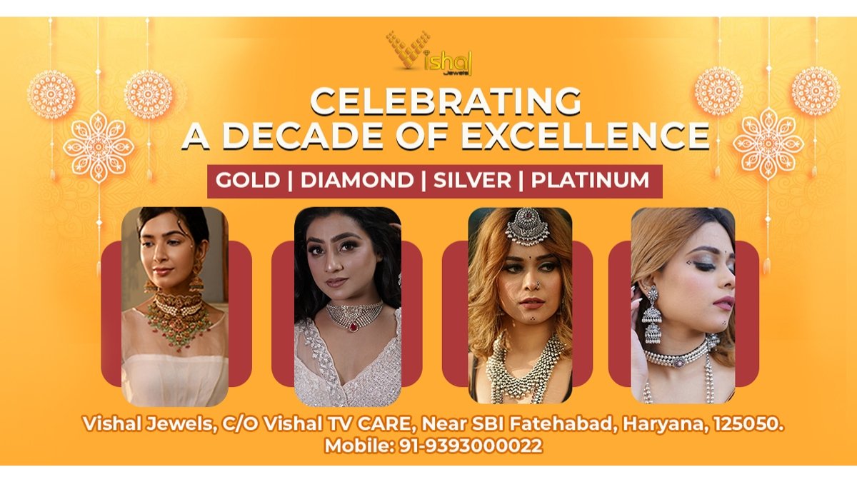 Vishal Jewels Celebrates 10 Years of Excellence in Hallmark Gold and Certified Diamond Jewellery