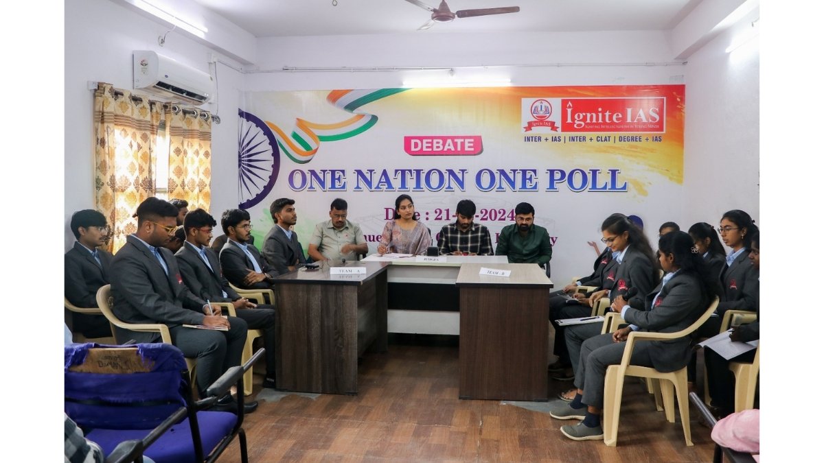 Ignite IAS Academy Hosts Debate the Pros and Cons of One Nation, One Election