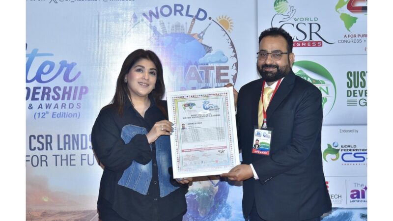 Architect of Water Transversality Honoured at World Water Leadership Congress