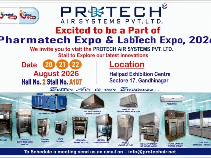 Protech Air Systems exhibiting at PharmaTech Expo and LabTech Expo 2026 in Gandhinagar