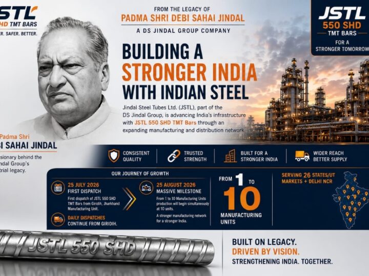 From Padma Shri Debi Sahai Jindal’s Legacy to 10 Manufacturing Units: JSTL 550 SHD Enters a New Chapter in Indian Steel