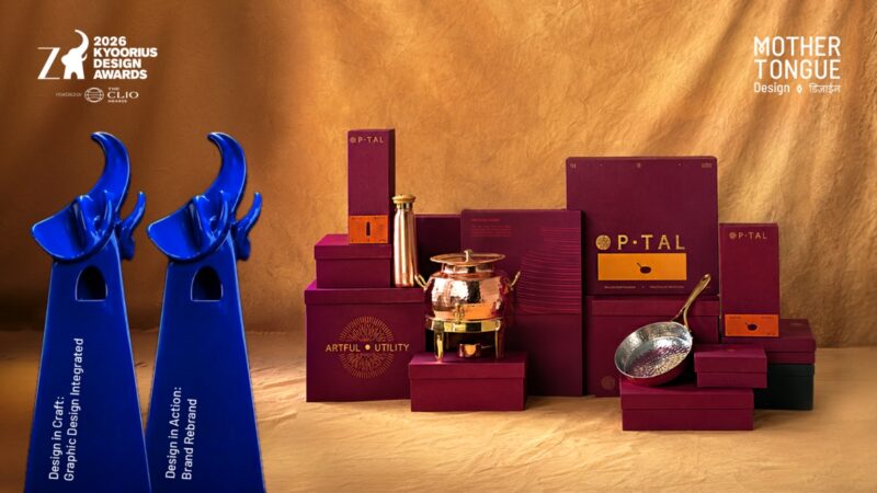 Mother Tongue Design Wins Two Blue Elephants at the 2026 Kyoorius Design Awards for P•TAL’s Rebrand